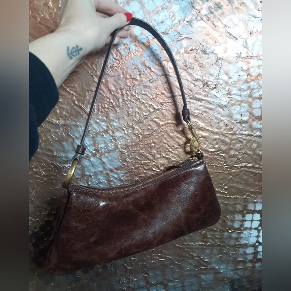 Zara Nwot Faux Leather Chocolate Brown Shoulder Bag - Picture 4 of 16